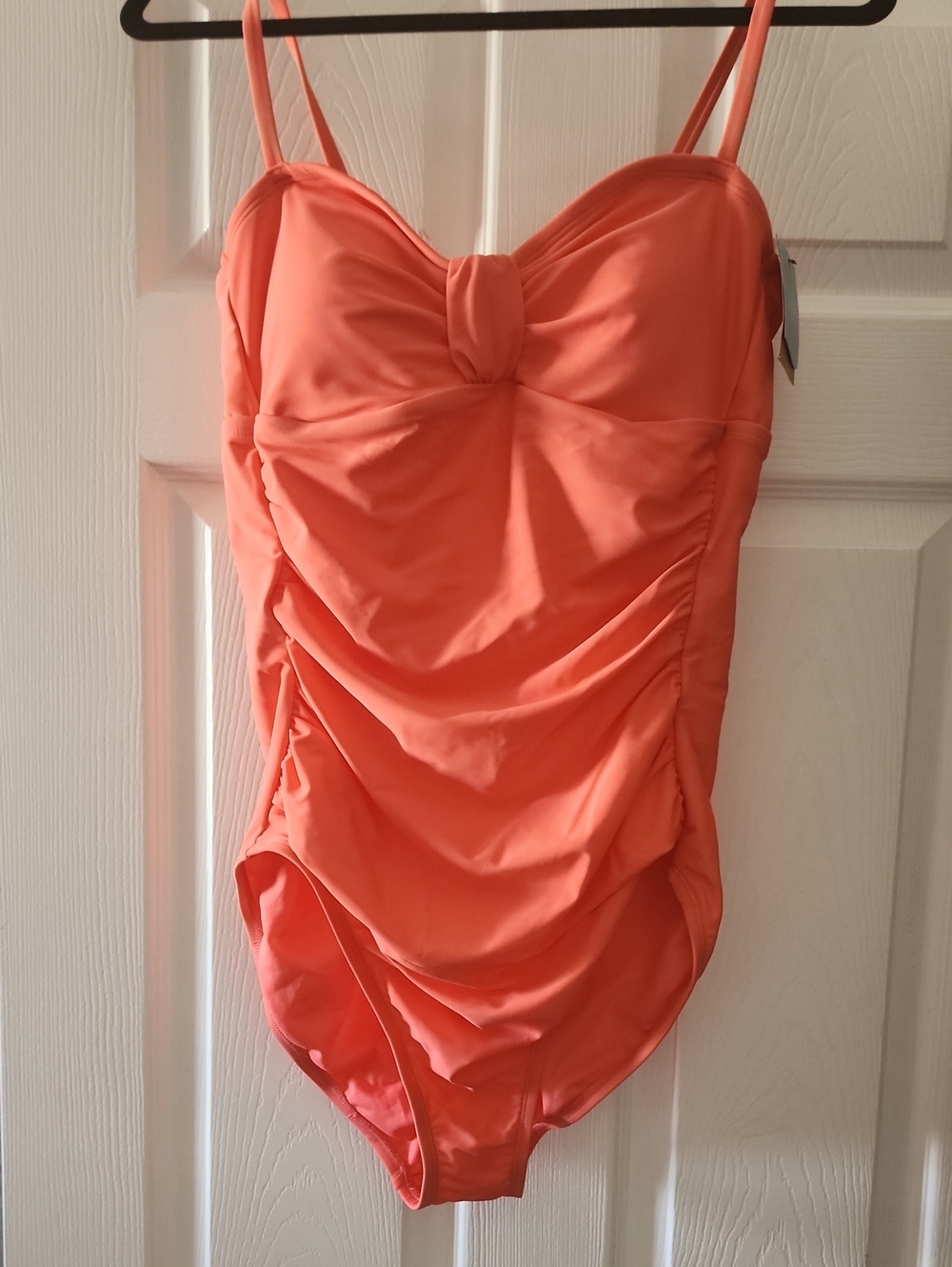 Coral One-Piece Swimsuit - Classic Ruched Design